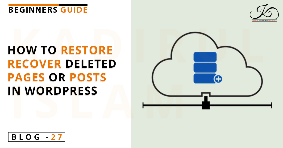 How to rr Restore or recover deleted pages and posts in WordPress